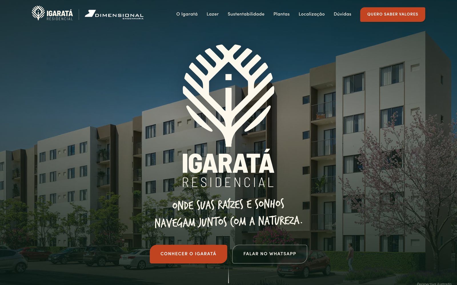 Landing page do Residencial Igaratá