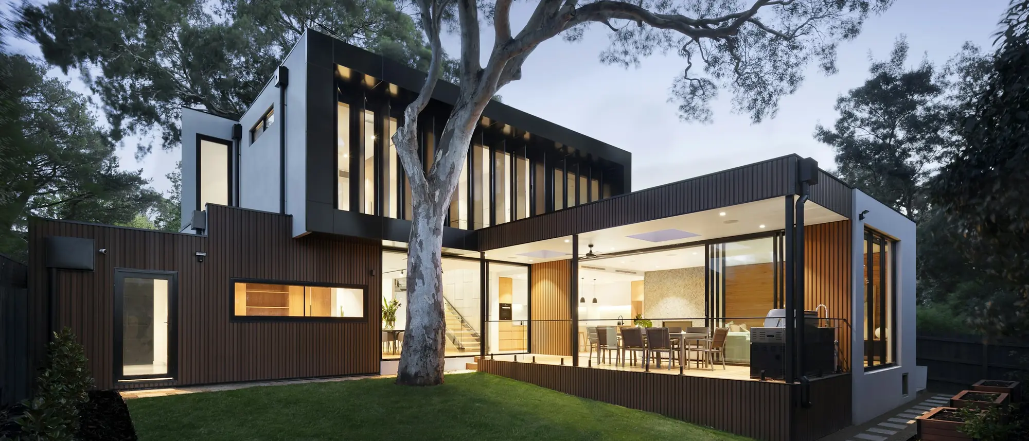 Arquitetura residencial em imagem de apresentação imobiliária